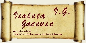 Violeta Gačević vizit kartica
